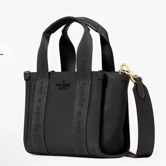 NWT Kate Spade Kip Nylon Small Tote bag NWT black - Picture 2 of 7